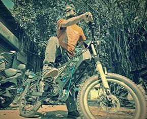 EGearMoto rider on Uphill bike